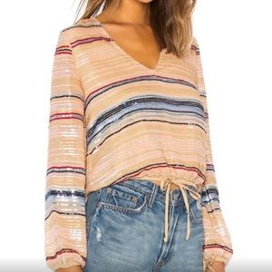 revolve Bree sequined blouse size small